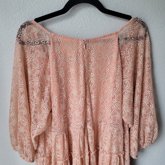 Johnny Was Jade Chelly Tiered Embroidered Dress, Size XLarge, Color Clay - Picture 11 of 14